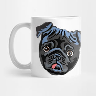 Black pug Mug